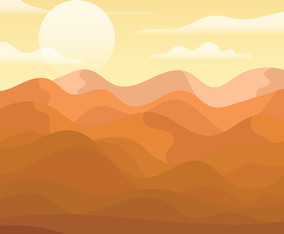 Desert Landscape Illustration