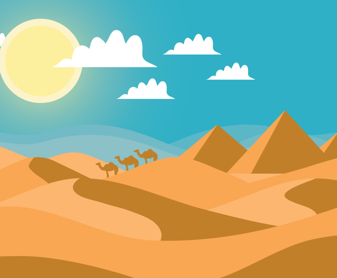 Desert landscape vector