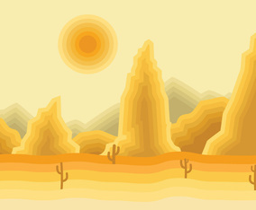 Illustration of desert landscape