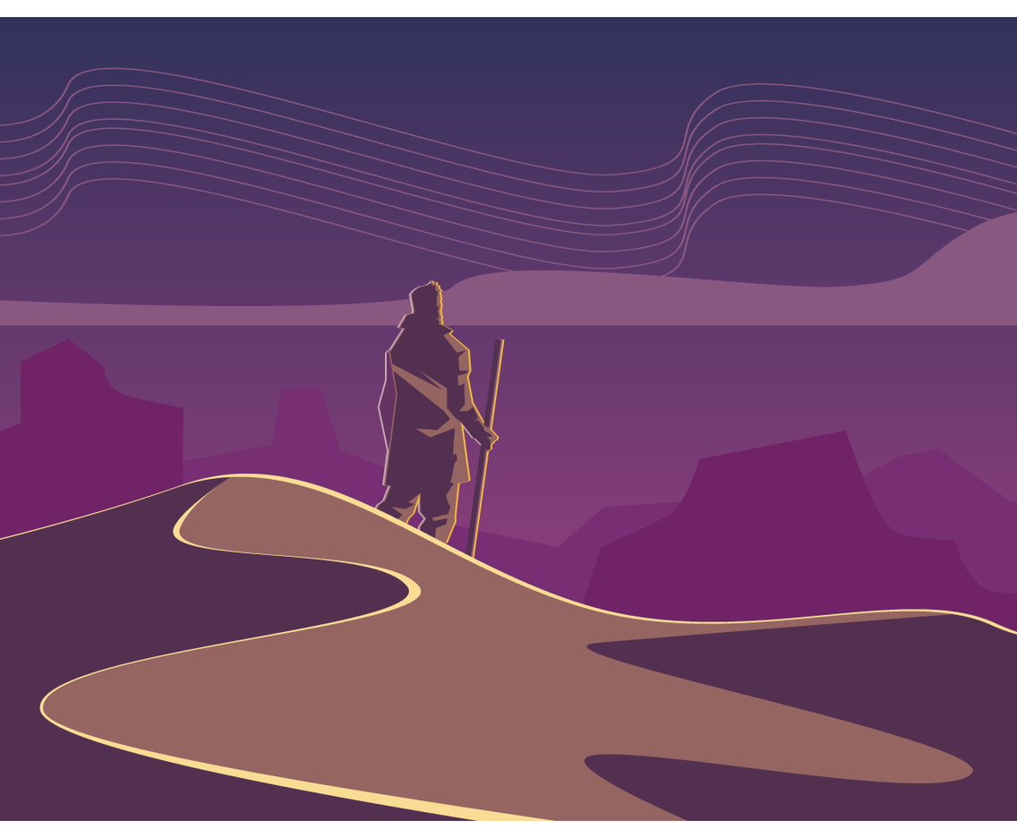 Desert Night Sky Vector