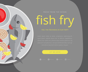 Friday Fish Fry Seafood Invitation Template