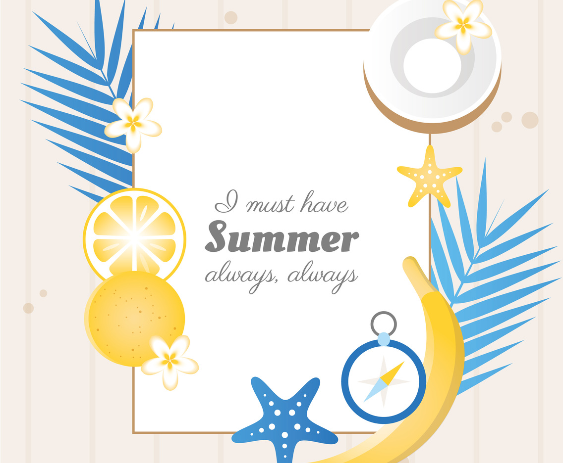 Vector Summer Greeting Card Design