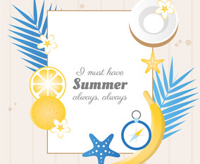 Vector Summer Greeting Card Design