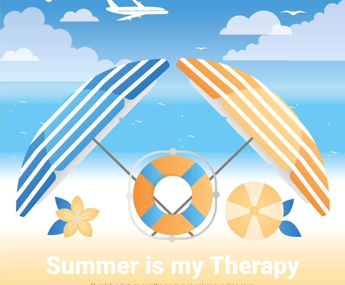 Vector Summer Holiday Background Illustration