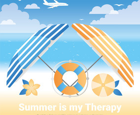 Vector Summer Holiday Background Illustration