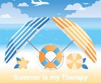 Vector Summer Holiday Background Illustration