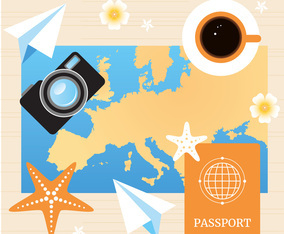Vector Summer Holiday Travel Elements