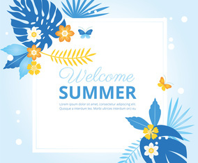 Vector Summer Greeting Card Design