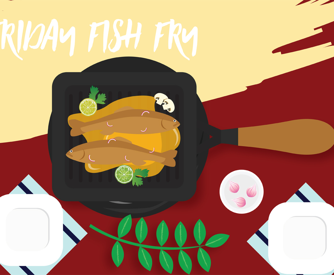 Friday Fish Fry Vector Design