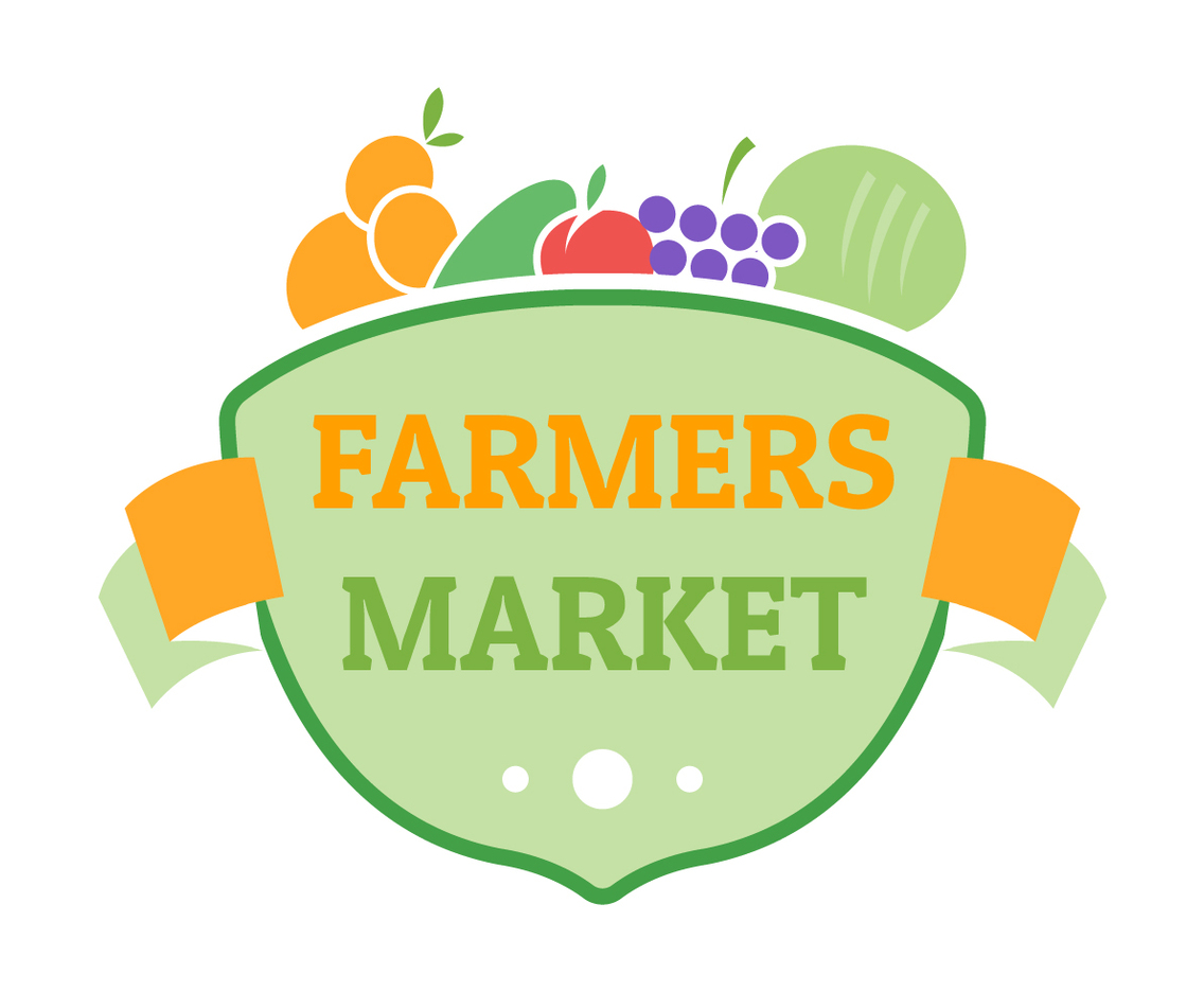 farmers market  flat badge logo template