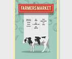 Farmer Market Flyer Vector