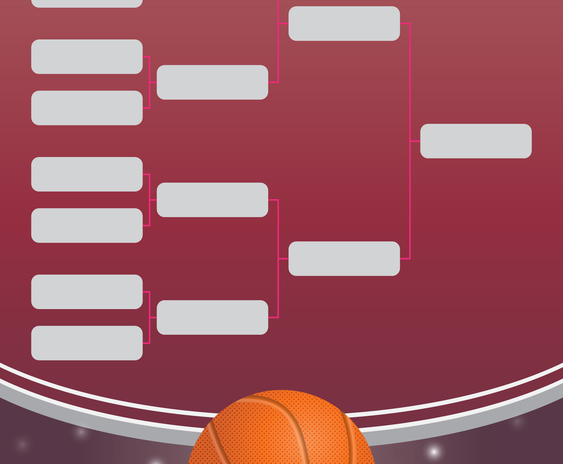 Basketball Tournament Bracket Poster Template
