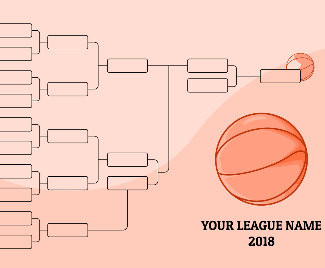 basketball tournamen bracket illustration