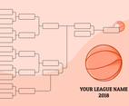 basketball tournamen bracket illustration