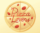 Pizza Lovers Typography Sauce Vector