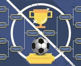 Tournament Bracket Poster Vector