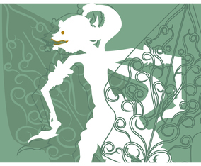 Anoman Obong With Gunungan Vector