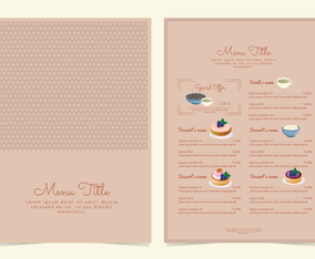 Vector Dessert Menu