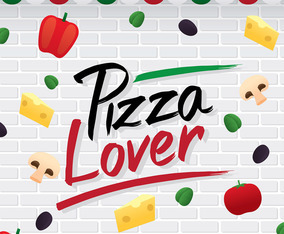 Pizza Lover Typography Vector