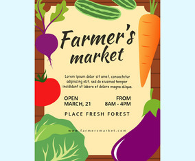 Famers Market Flyer Template