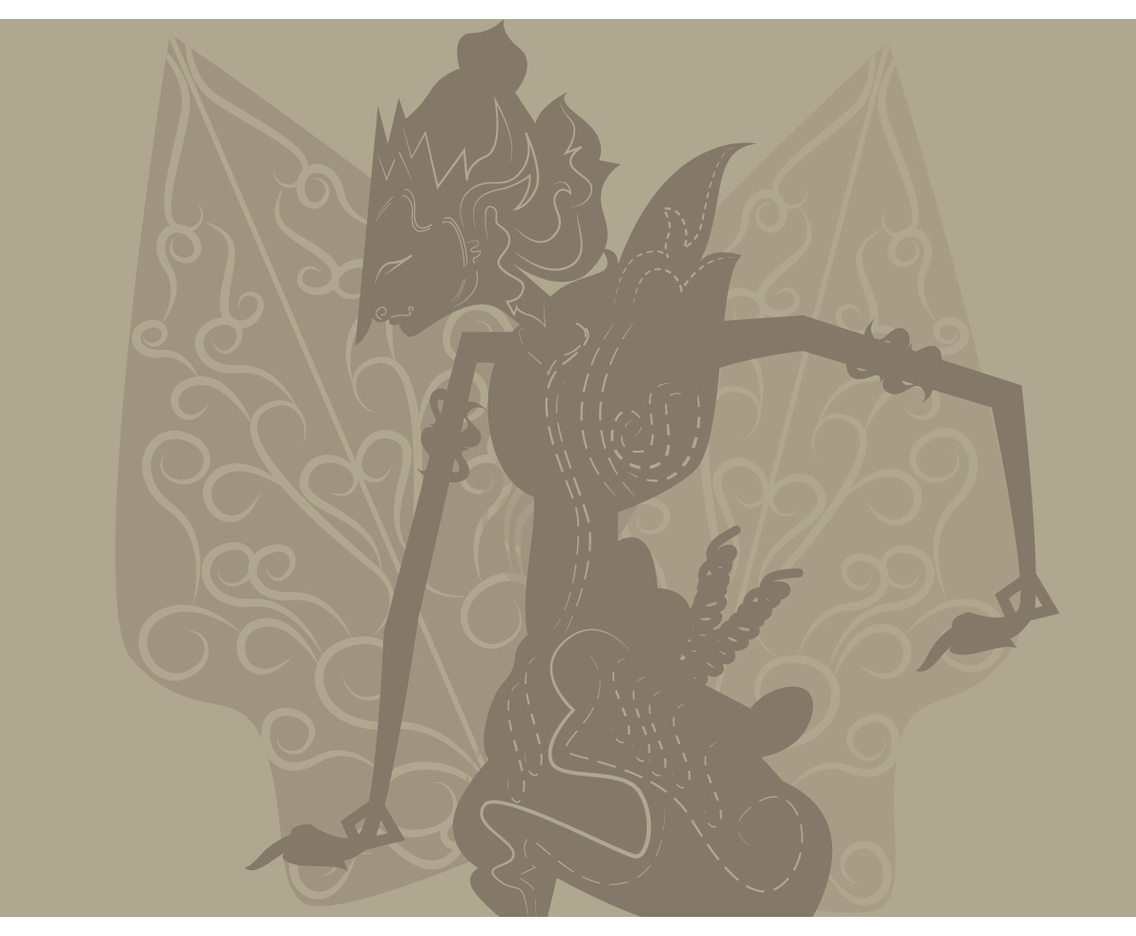 Prabu Ramawijaya With Gunungan Vector