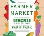 Farmers Market Flyer Illustration