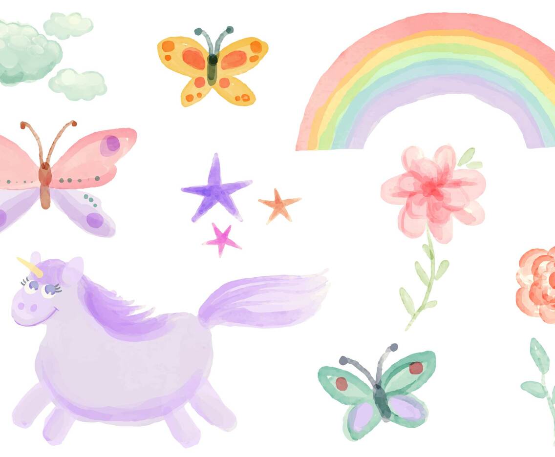 Watercolor Childish 2 Vectors