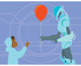 Child Lover Ai Robot Vector