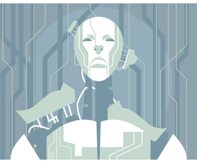 Ai Robot Building Vector