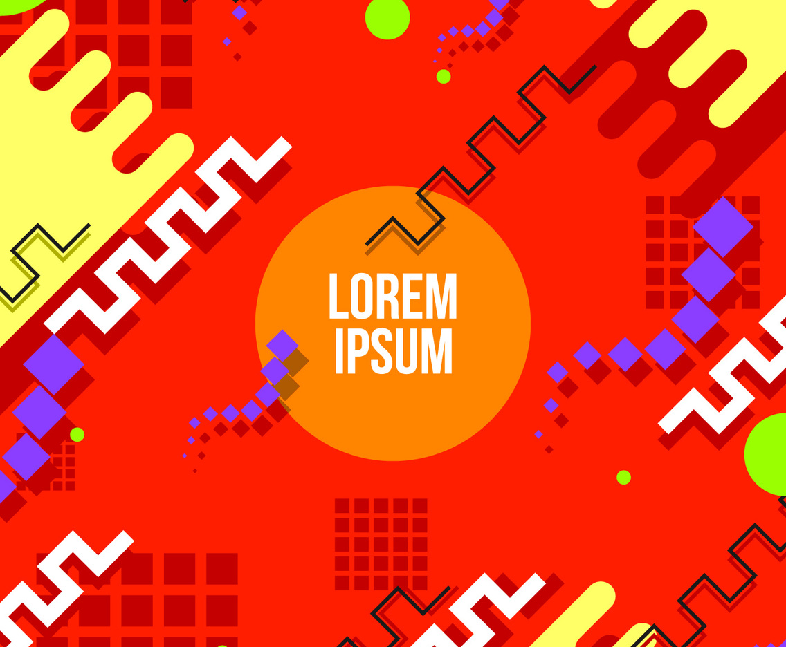 Red Memphis Background Free Vector