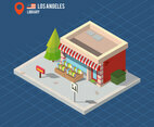 Isometric Los Angeles Building Vector