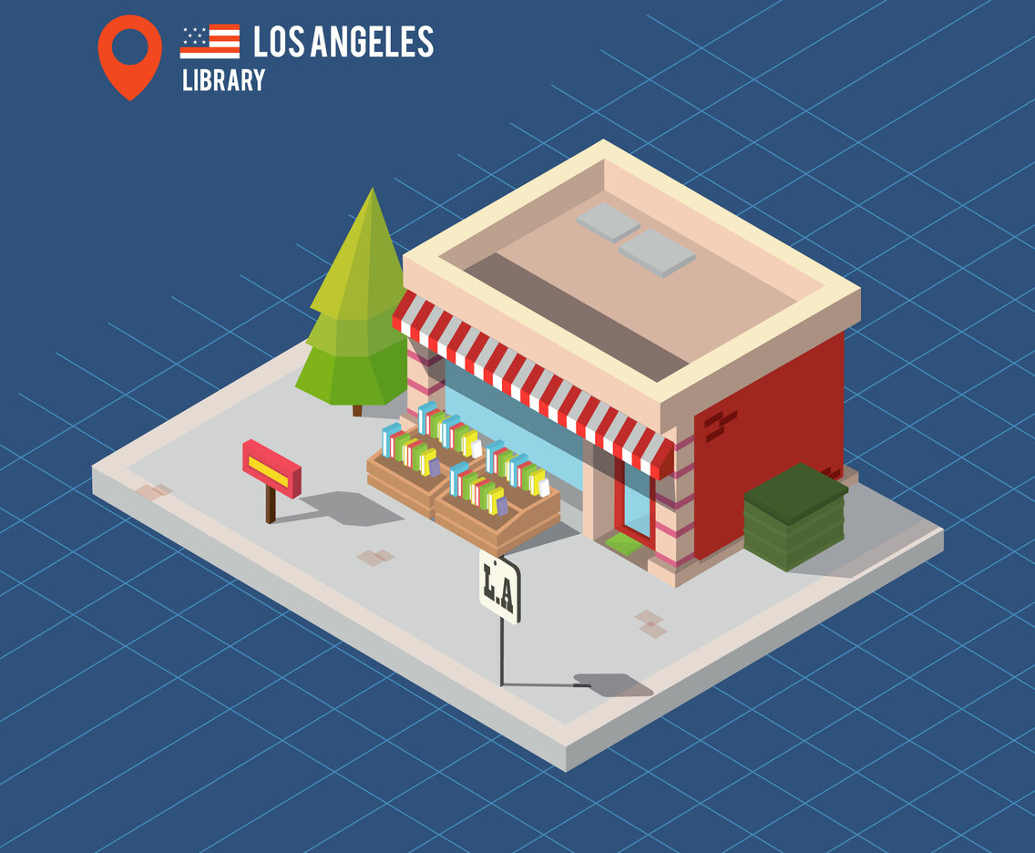 Isometric Los Angeles Building Vector