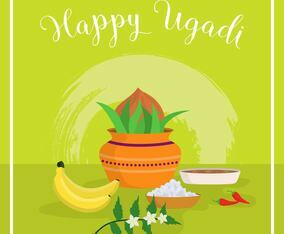 Flat Ugadi Vector Illustration