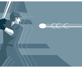 Abstract Baseball Player Vector