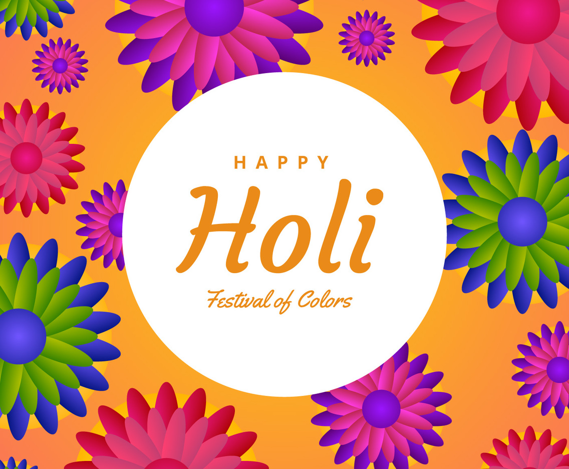 Happy Holi Vector Background