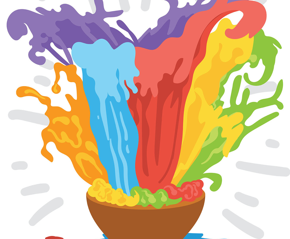 Happy Holi Illustration