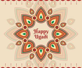 Happy Ugadi Template Greeting Card For Holiday