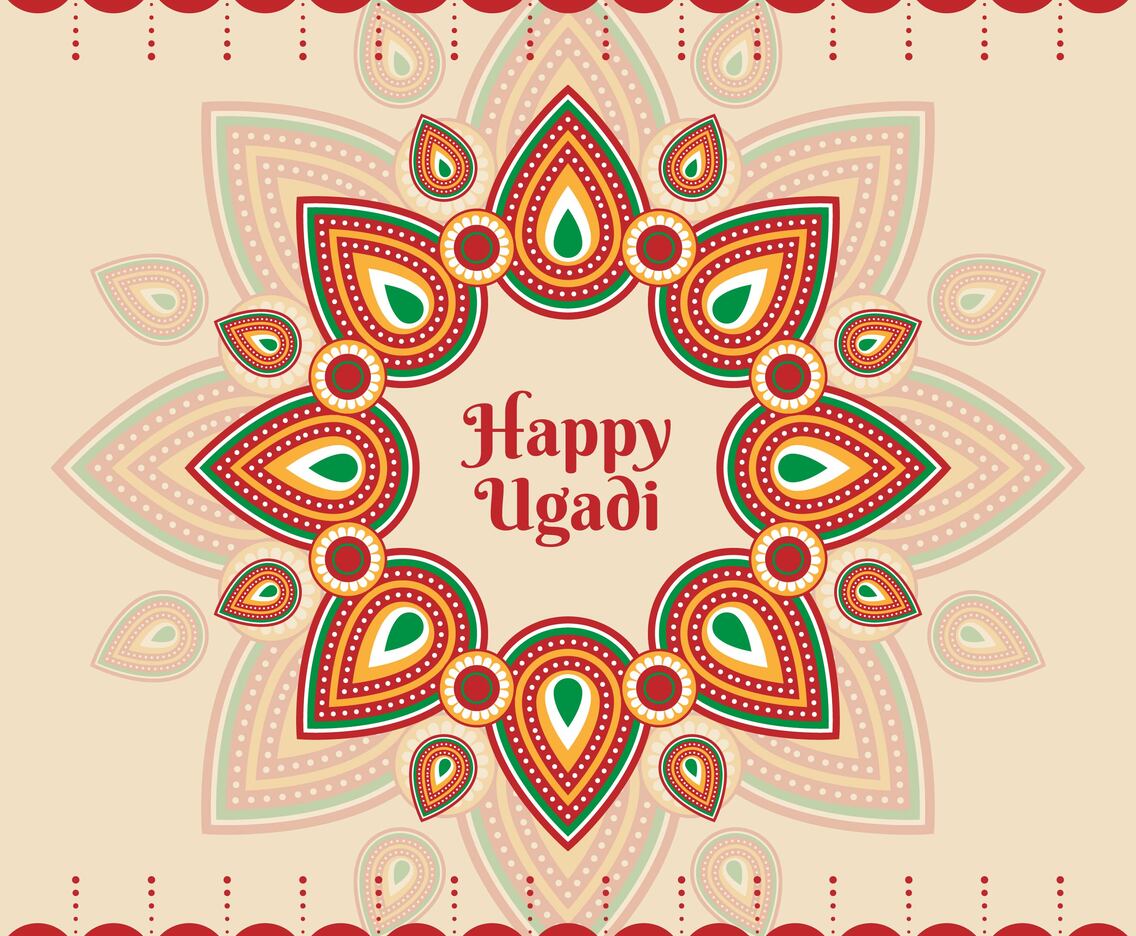 Happy Ugadi Template Greeting Card For Holiday