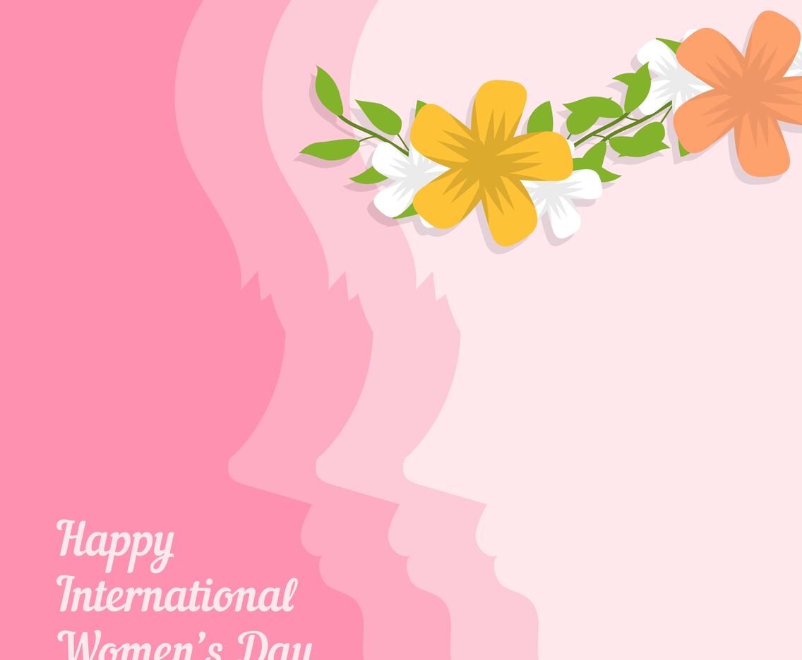 Flat International Womens Day Vector Illustration