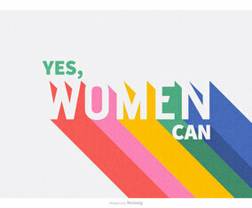 International Women’s Day Quote Retro Typography