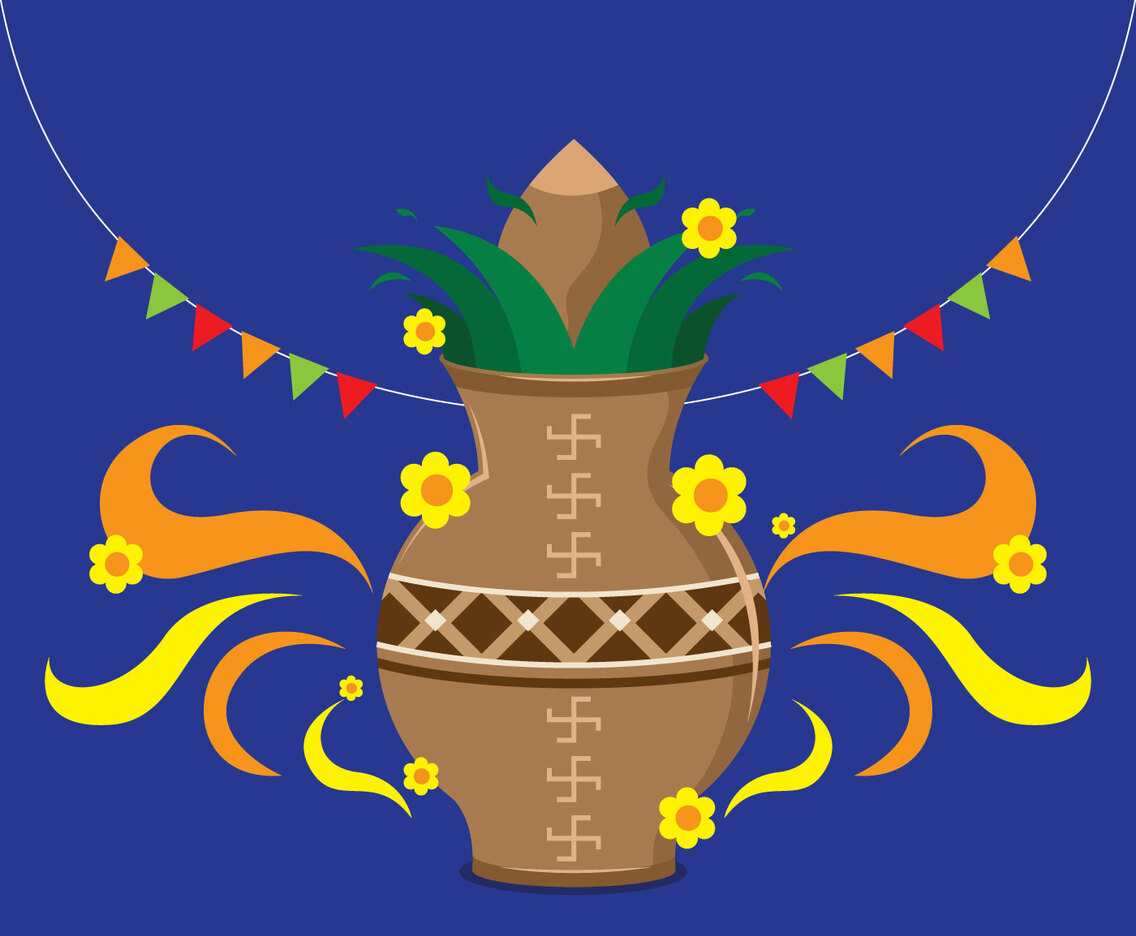 Ugadi Decoration Vector