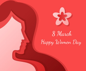 Womens Day in paper Style Vector
