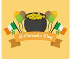 Flat St Patrick's Day Vector Illustration