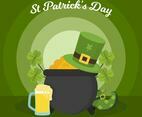 Flat St Patrick's Day Vector Illustration