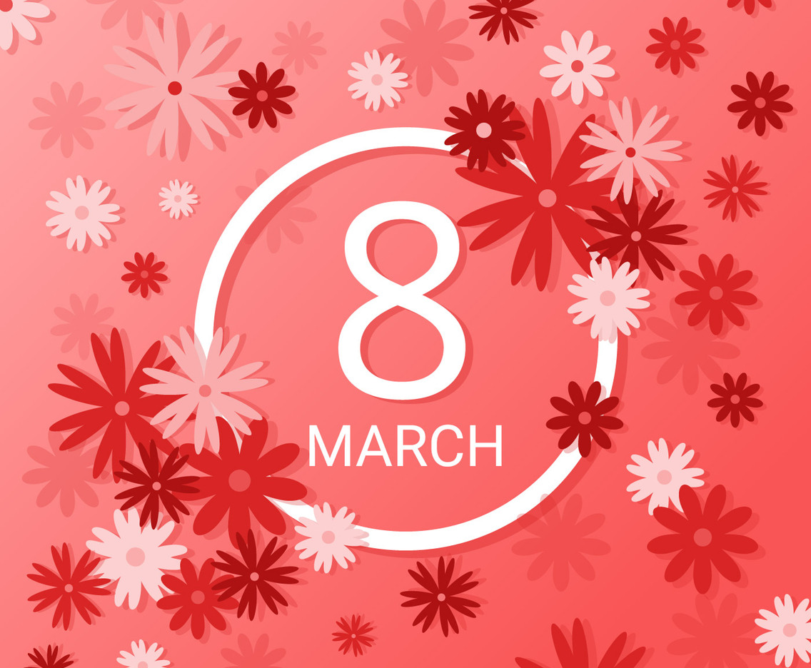 8 March International Women Day Vector