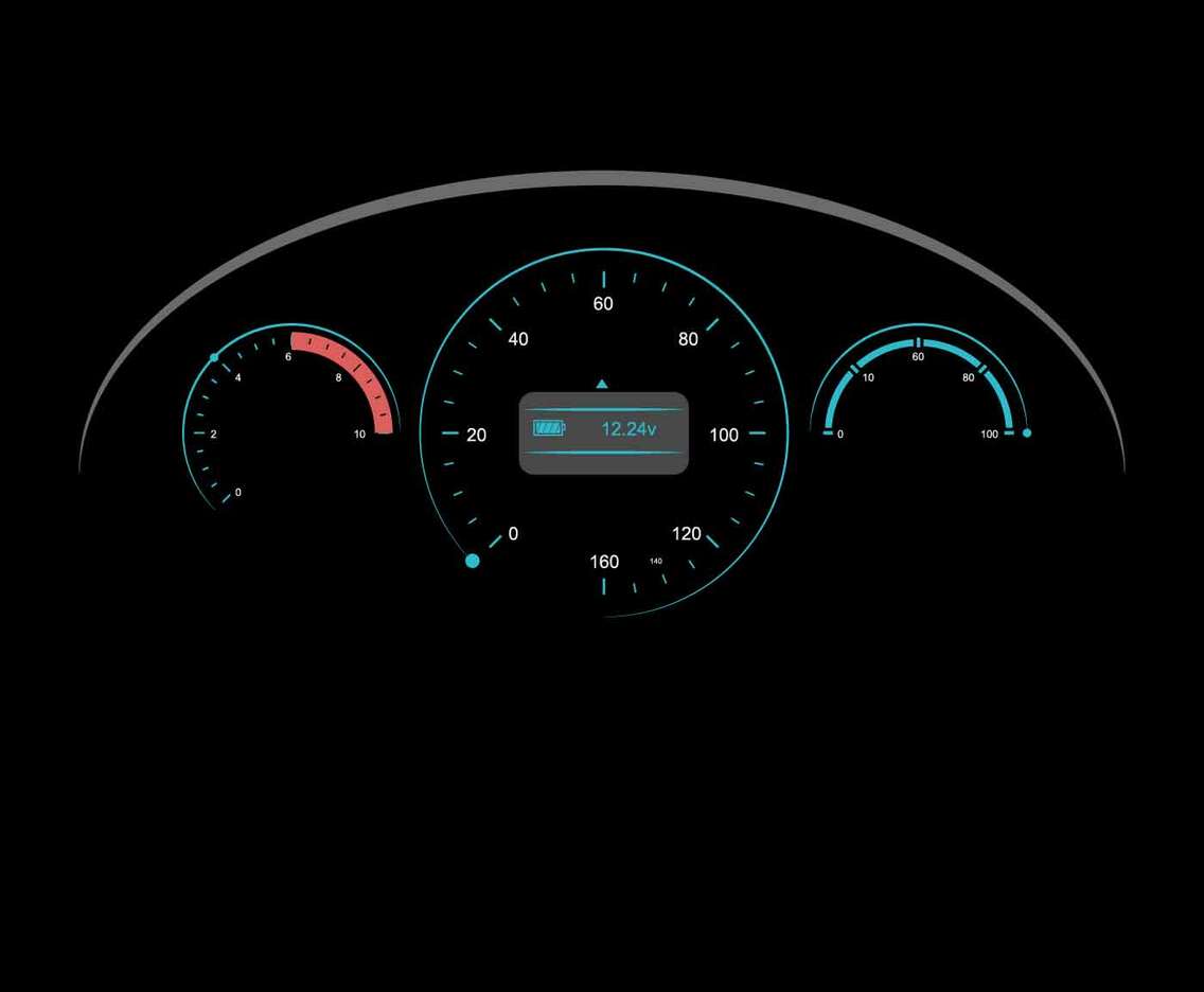 Car Dashboard UI Illustration Vector