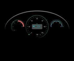 Car Dashboard UI Illustration Vector