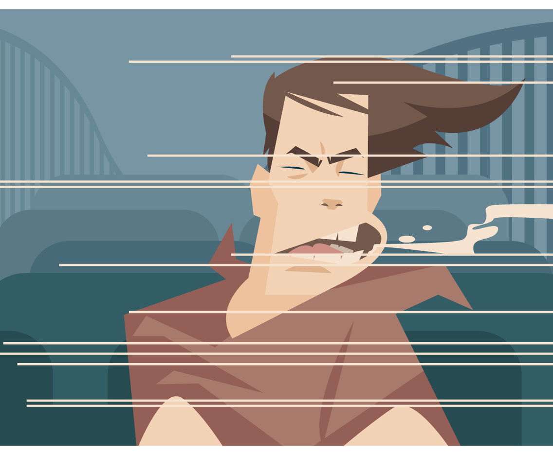 Rollercoaster Scream Vector