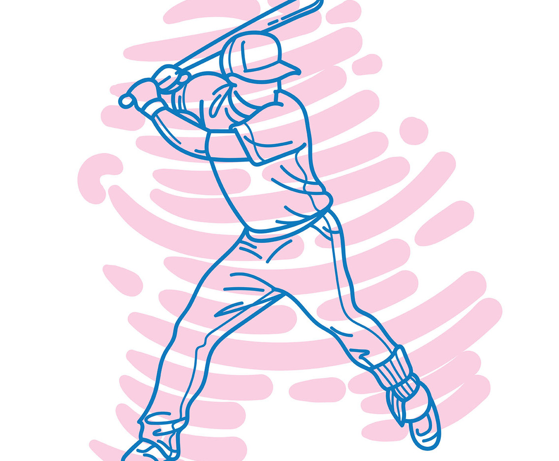 Abstract Baseball Player