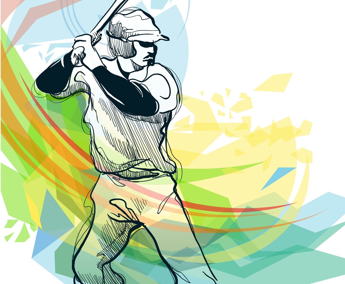 Abstract Baseball Player